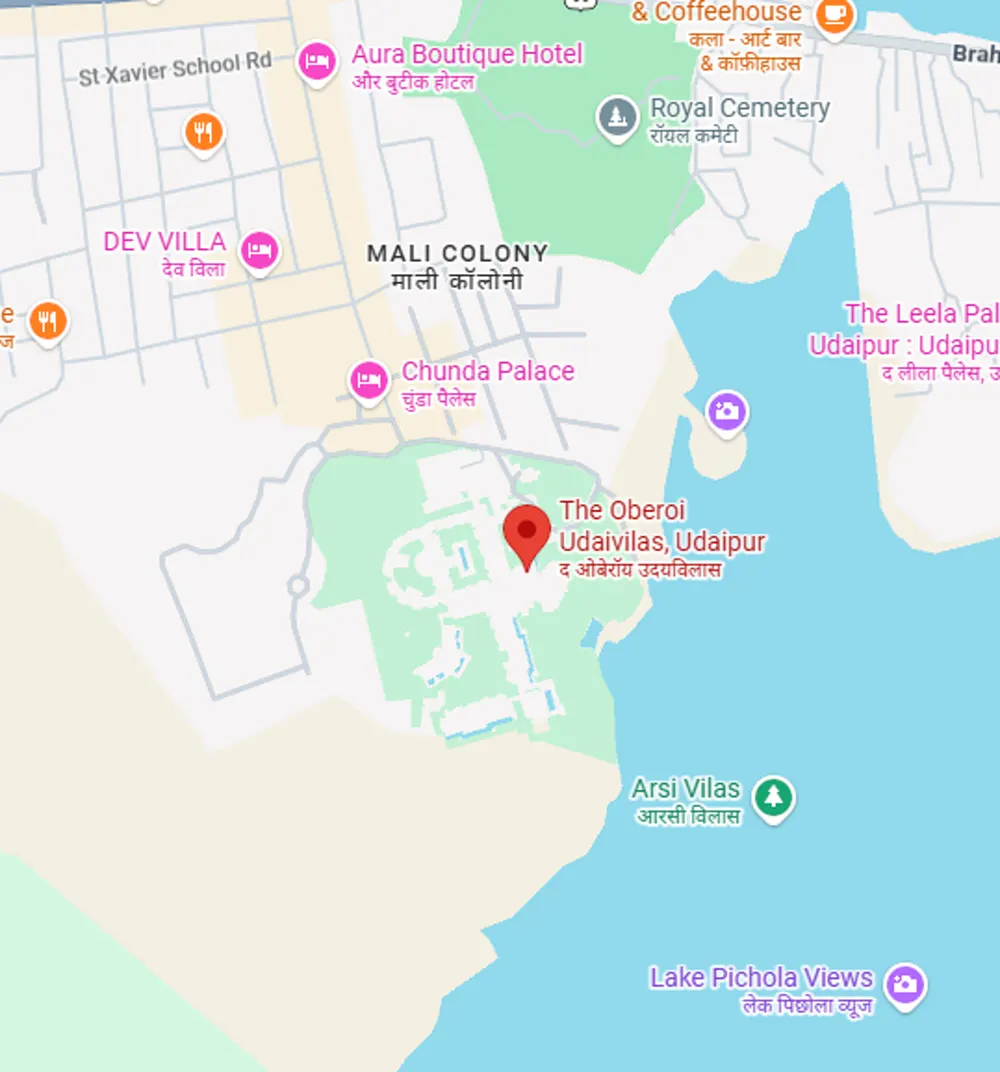 Map showing the venue location